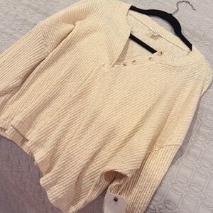 Billabong Cream Ribbed Knit Sweater